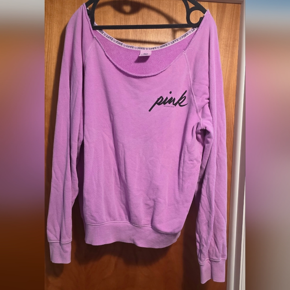 PINK Victoria's Secret Purple Crew Neck Sweater